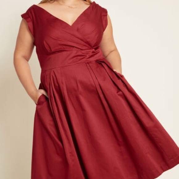 Modcloth Dresses & Skirts - NWT Red Emily & Fin Keener Postures A-Line Dress